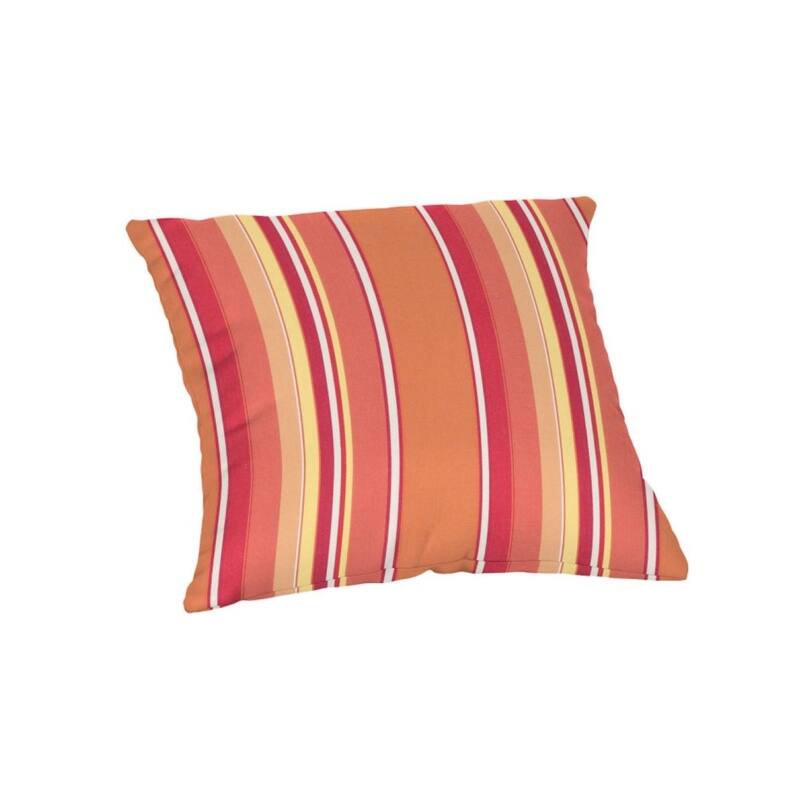 Sunbrella 16inch Square Striped Outdoor Throw Pillow On Sale Bed
